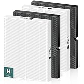 116130 Replacement Filter H for Winix 5500-2 AM80 Plasmawave Air Purifier | High Efficiency and Activated Carbon Filter Combo Pack for Home Bedroom Large Room Pollen Pets Odor Wildfire Smoke, 2 Set