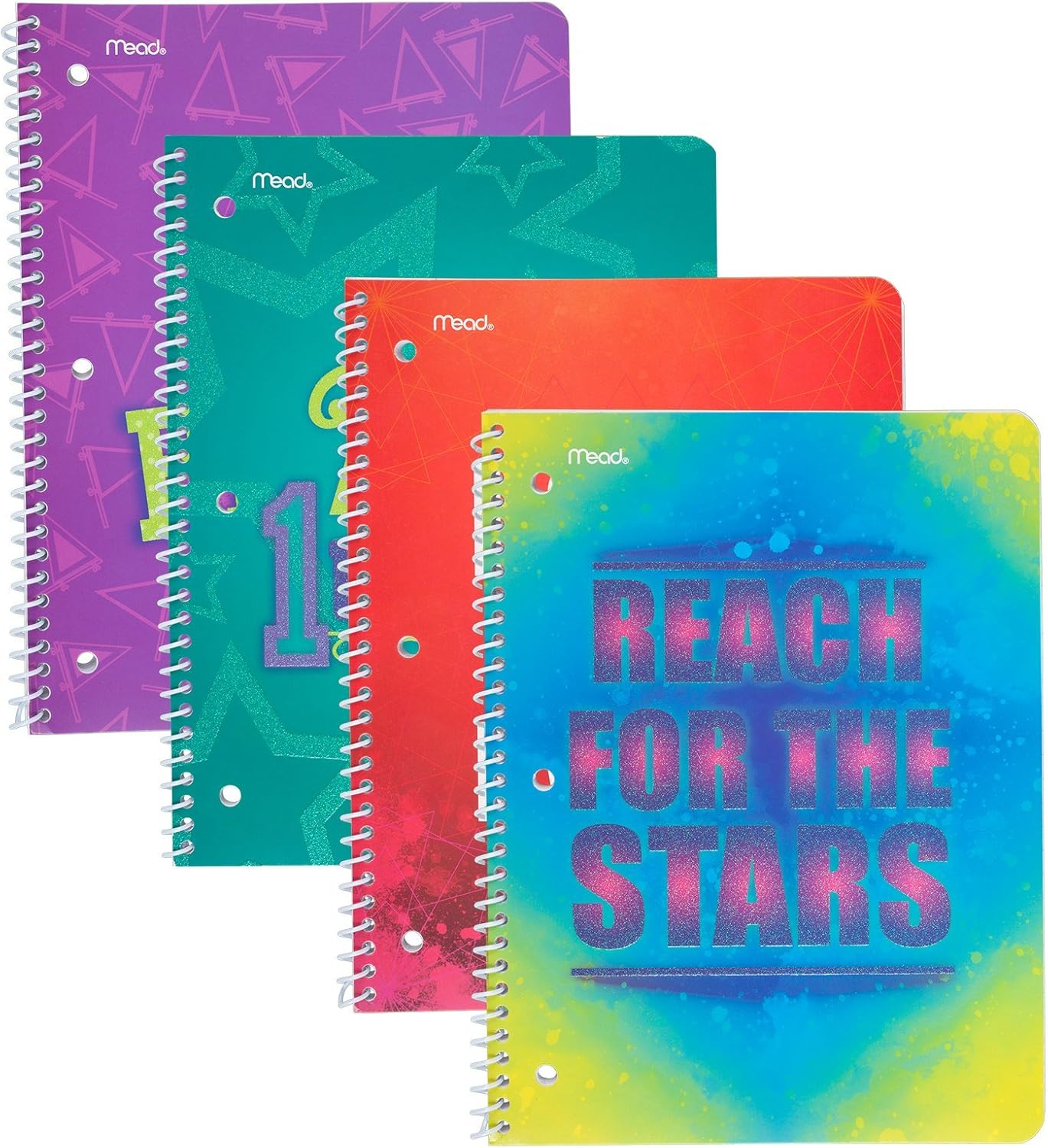 Mead Spiral Notebooks, 1 Subject, Wide Ruled, 101/2" x 7