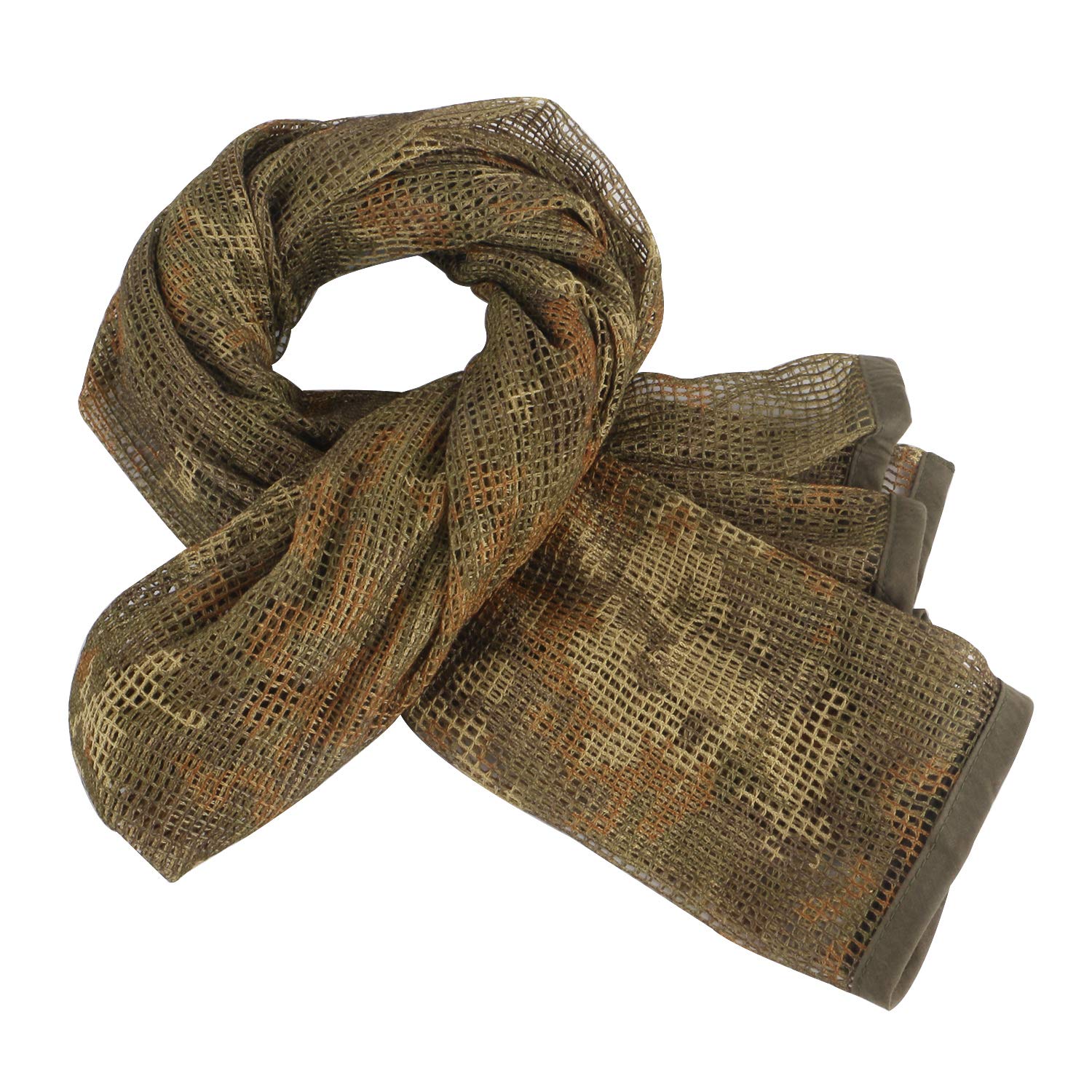 ToopMount Sniper Veil Tactical Scrim Net Desert Xima Scarf 70.9X35.5 Inch Polyester Tactical Sniper Face Cover Military Mesh Scarf (Italian Camouflage)