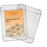 Goson Kitchen Stainless Steel Heavy Duty Metal Wire Cooling, Cooking, Baking Rack For Baking Sheet, Oven Safe up to 575F, Dis