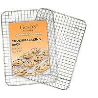 Goson Kitchen Stainless Steel Heavy Duty Metal Wire Cooling, Cooking, Baking Rack For Baking Sheet, Oven Safe up to 575F…