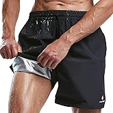HOTSUIT Mens Sauna Shorts Sweat Sauna Pants Gym Exercise Sweat Sauna Suit Workout Shorts