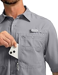 Men's Fishing Shirts with Zipper Pockets UPF