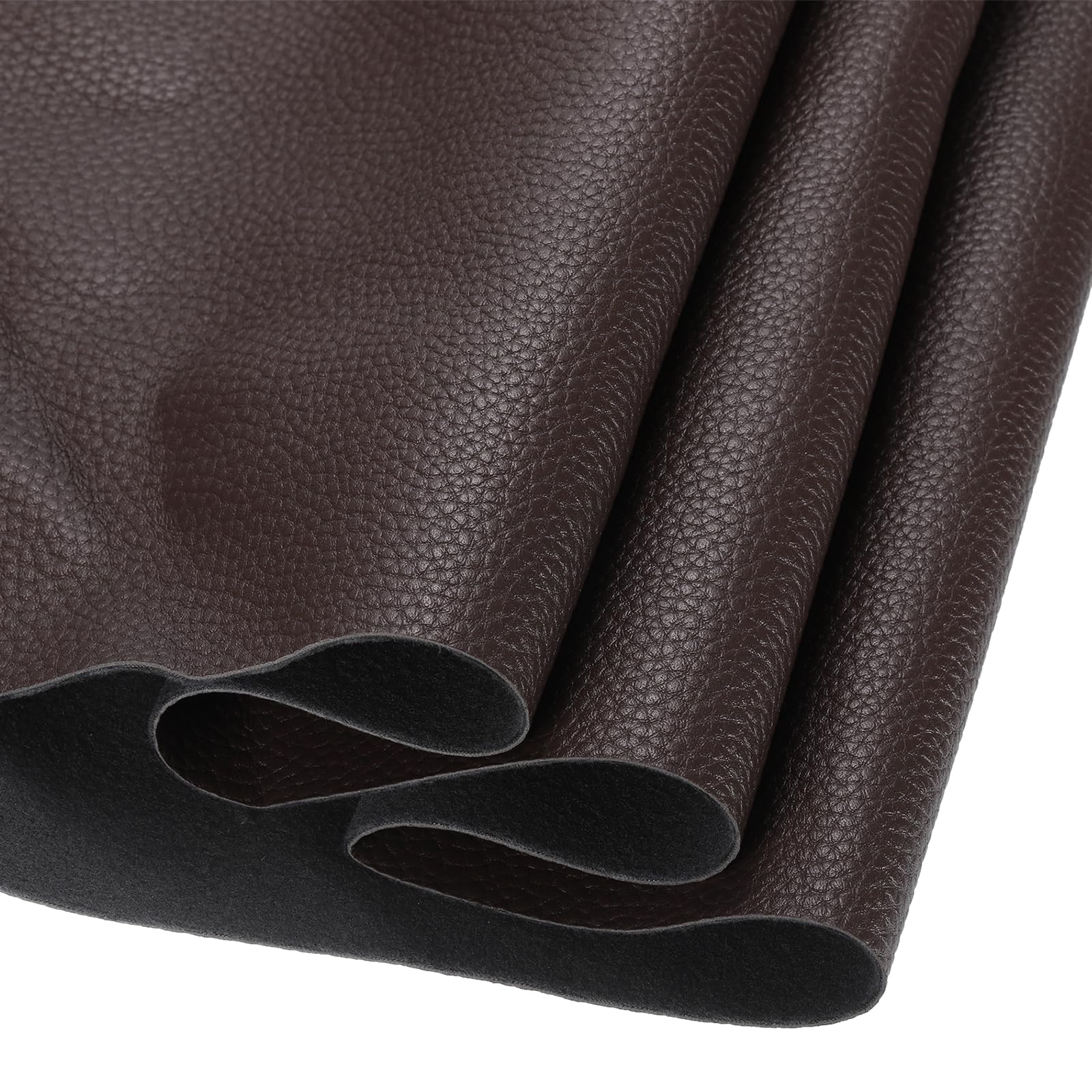 DMiotech 1 Pack 14 Inch x 53 Inch Faux Leather Strip Furniture Cover Soft Grain Chocolate PU Leather Roll for Handmade DIY Craft Projects