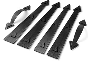 HULKNPEW Magnetic Garage Door Decorative,4 Hinges+2 Handles Rectangle Garage Door Magnets for 1 Garage,Strong Magnets,No Screws Need-6PCS (Classics Magnetic Hinges)