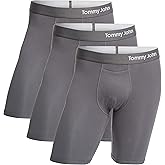 Tommy John Men’s Underwear, Supima Cool Cotton Boxer Briefs with Contour Pouch and Longer 8" Inseam, Comfortable Fabric