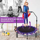 Siairo Purple Mini Kids Trampoline 36 Inch Foldable Bungee Rebounder Adjustable view 4