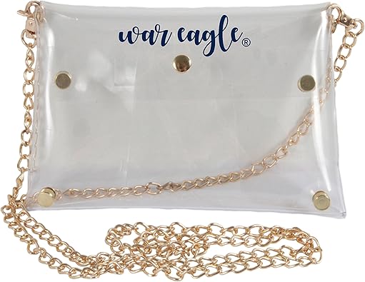clear and gold purse
