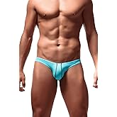 Newsywell Men's Ice Silk Bikini Briefs Low Rise Soft Breathable Underwear