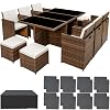 tectake-800855-Conjunto-de-Muebles-de-Jardin-Poliratan-Set-Exterior-6X-Sillas-4X-Sillones-Puf-1x-Mesa-Incl-Funda