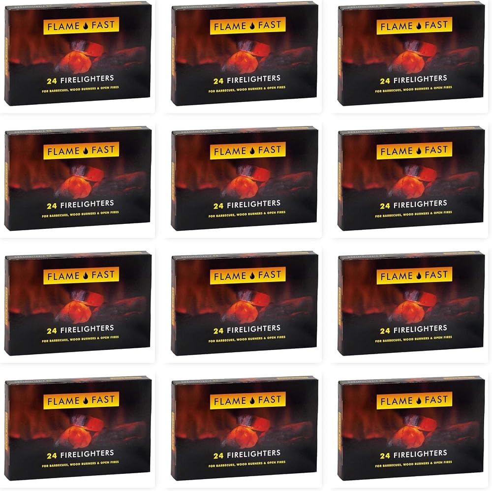 Flamefast Firelighters Starter Blocks - 288 Eco Firelighters - Quick Start
