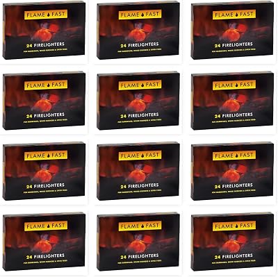 Flamefast Firelighters Starter Blocks - 288 Eco Firelighters - Quick Start