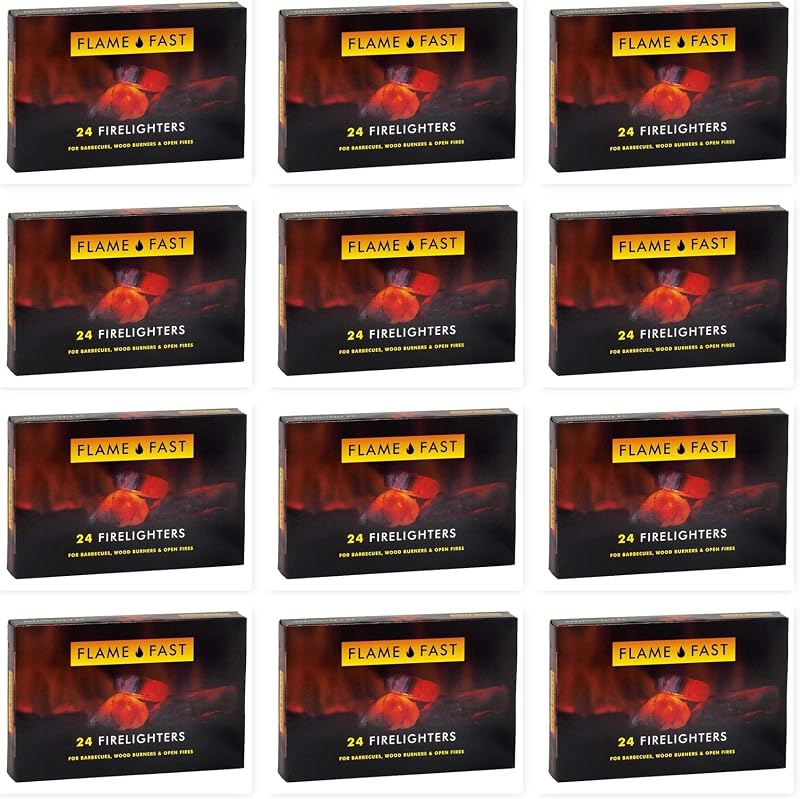 Flamefast Firelighters Starter Blocks - 288 Eco Firelighters - Quick Start