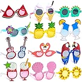 JOYIN 12 Pcs Hawaiian Luau Party Sunglasses, Summer Pool Party Decorations, Tropical Glasses for Girls Hawaiian Outfit, Cool Party Favors &amp; Theme Supplies