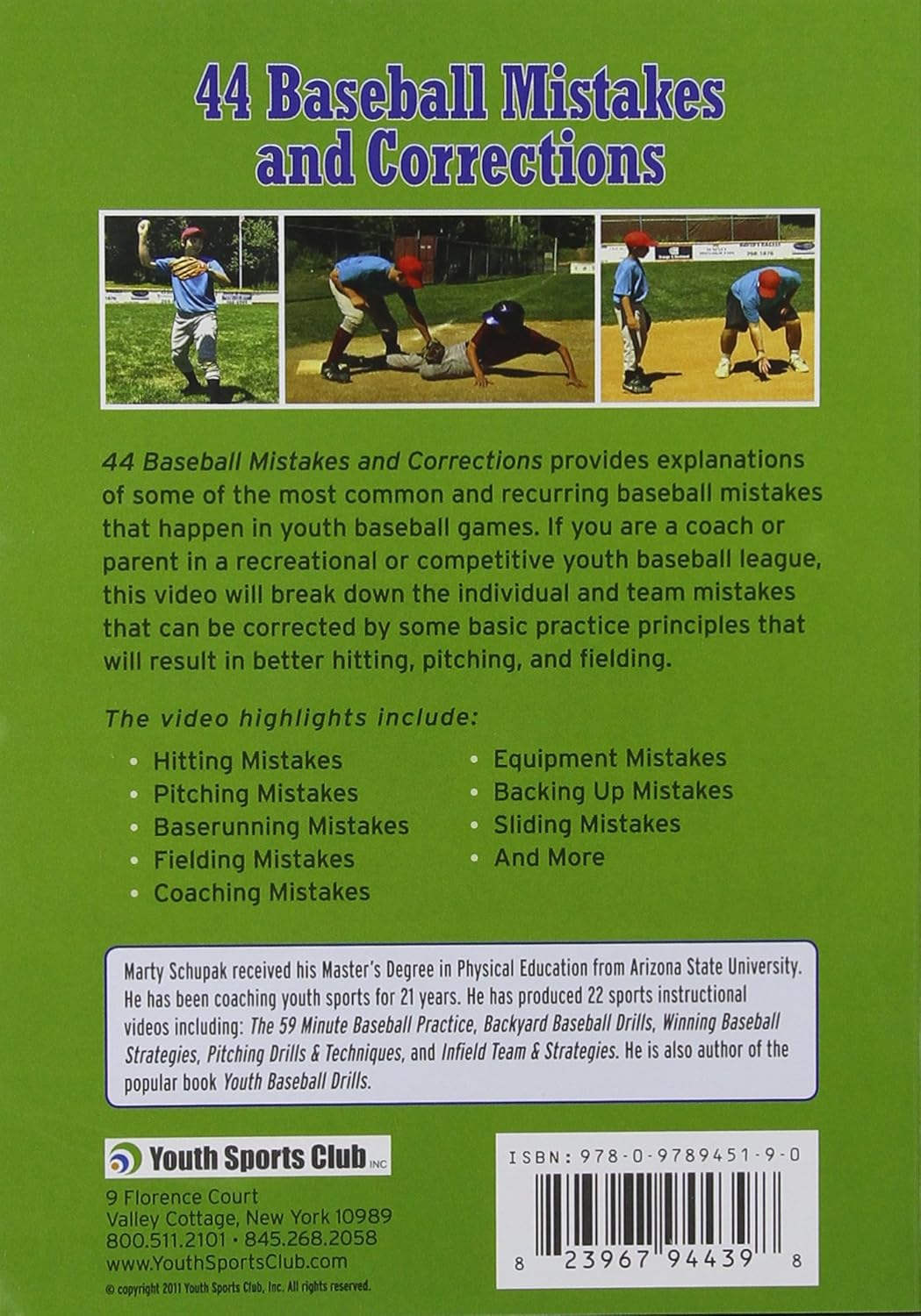 Amazon Com Baseball Coaching 44 Baseball Mistakes And Corrections