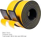 fowong Self-Adhesive Foam Tape 4 m Long 50 mm Wide 6 mm Thick Neoprene view 4