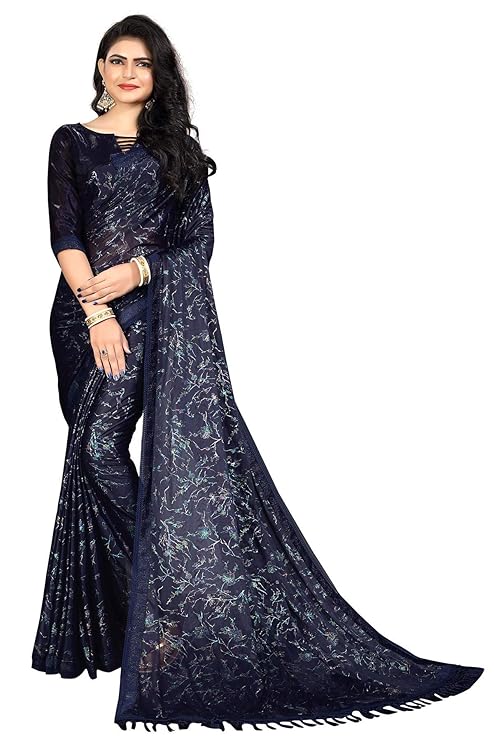 Women's Silk Fancy Saree (Blue)