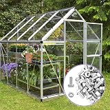 XCOZU 50 Pcs Nuts and Bolts Set Greenhouse Aluminium Fasteners Square Head view 5
