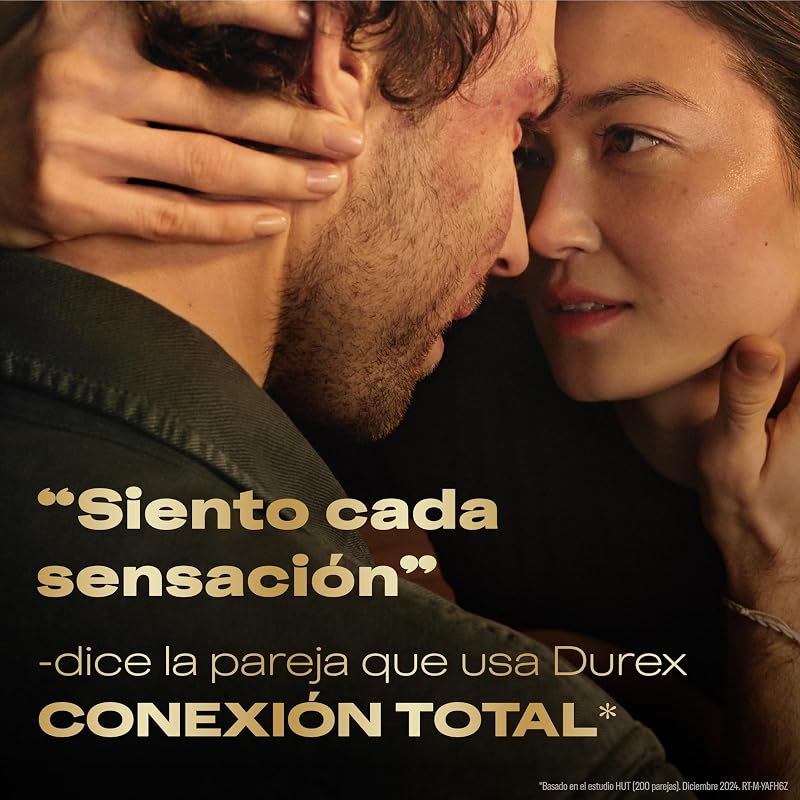 Durex Total Connection Ultra Fine Plus preservativo sem látex com tecnologia Body Feel que transmite melhor o calor corporal, 20 preservativos
