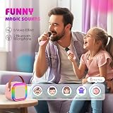 Dislocati Karaoke Machine 2 Microphones Bluetooth Speaker Kids Gift 3-12 view 2