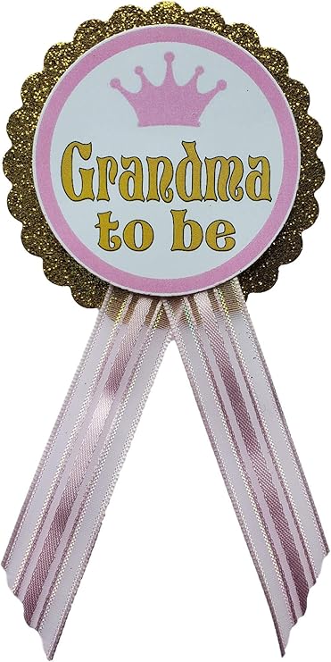 Amazon.com: Grandma to be Pin Princess Baby Shower Pin Grandma to wear at Baby Shower, Pink ...