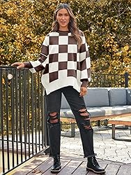 LILLUSORY Women's Oversized Batwing Sweaters 2025