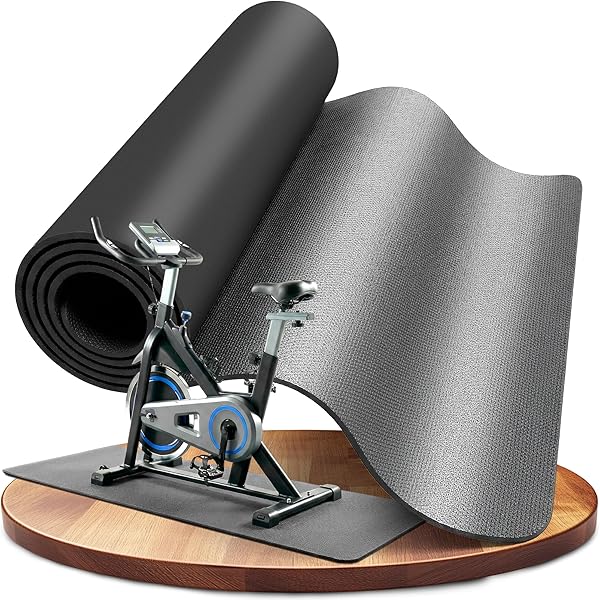 LILENO SPORTS Bodenschutzmatte Fitnessgerät 90x200 cm | 8 mm starke Fitnessgeräte Unterlage | Sportmatte und Fitnessmatte rutschfest | Ideal Schalldämmend für Crosstrainer, Laufband oder Home Gym