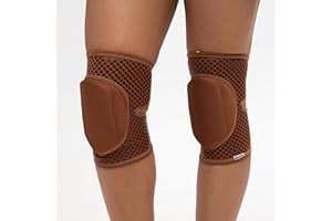 Queen Wear – Nude Mocha Grip– Pole Dance Knee Pads – Perfect Woman Protection for Ballet Modern Dance and Indoor Sports (S)