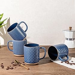 GBHOME Large Coffee Mugs Set of 4, 16oz Handmade