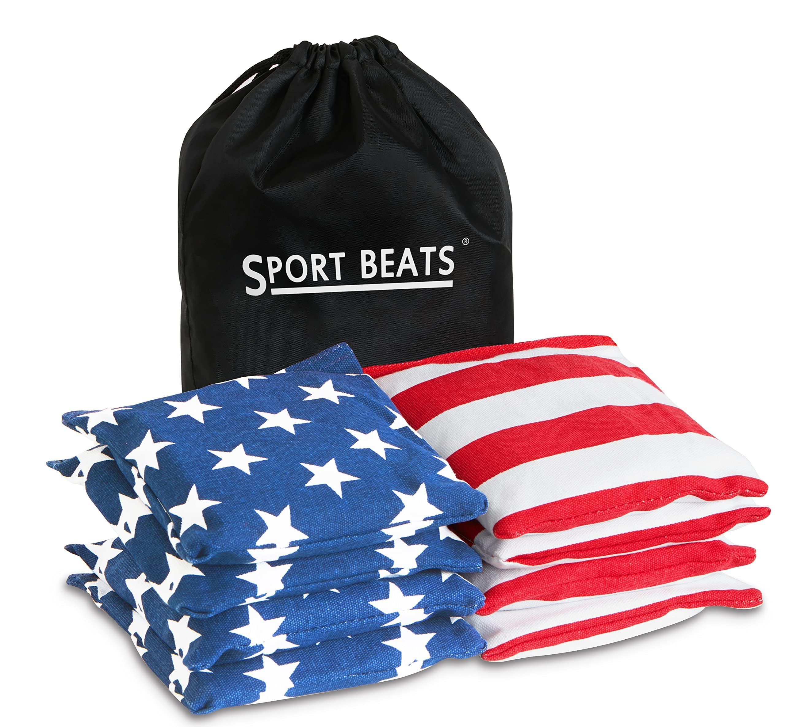 Photo 1 of **FADED AND MISSING ONE***SPORT BEATS Cornhole Bags All Weather Set of 8 for Cornhole Toss Games-Regulation Weight & Size Stars & Stripes