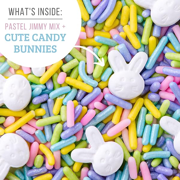 SWEETS INDEED, SPRINKLES, BULK, 10 OUNCE, EDIBLE SPRINKLE MIX, PERFECT FOR CAKE DECORATIONS, BAKING, ICE CREAM, COOKIES, CUPCAKE TOPPER (EASTER)