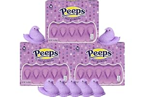 NEEDZO Peeps Marshmallow Candy, Purple Assortment Set, Sugary Treats, For Birthday Parties, 3 Boxes of Chicks, 30 Total