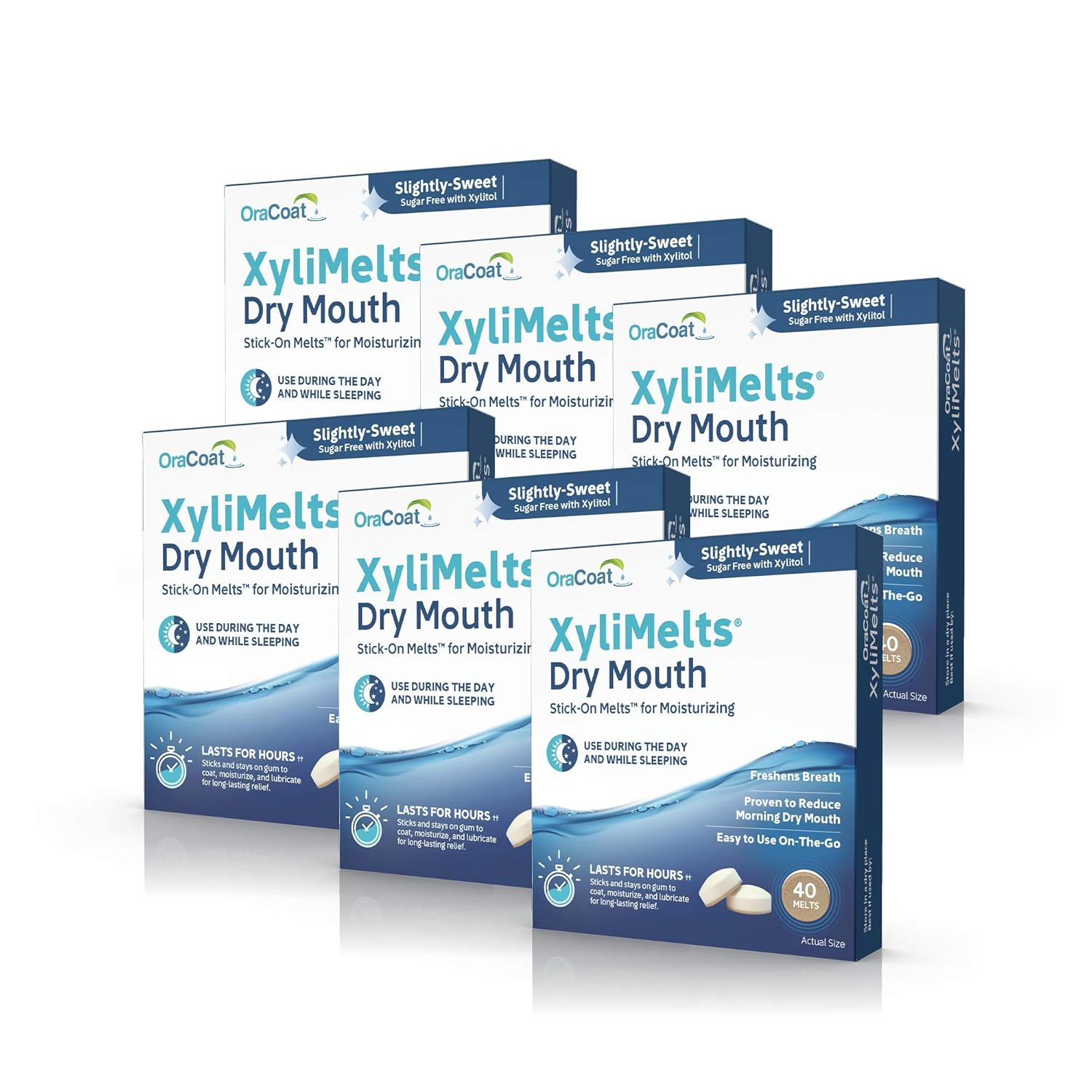 Oracoat Xylimelts Oral adhering Discs, Slightly Sweet (Pack of 6), 40 Count (240 total): Beauty