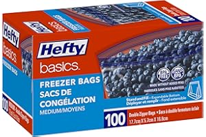 Hefty Basics Freezer Bags/Food Bags Medium 100-count
