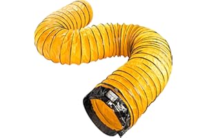 MOUNTO 25FT PVC Flexible Duct Hosing for Exhaust Fan (16inch w/o Bag)