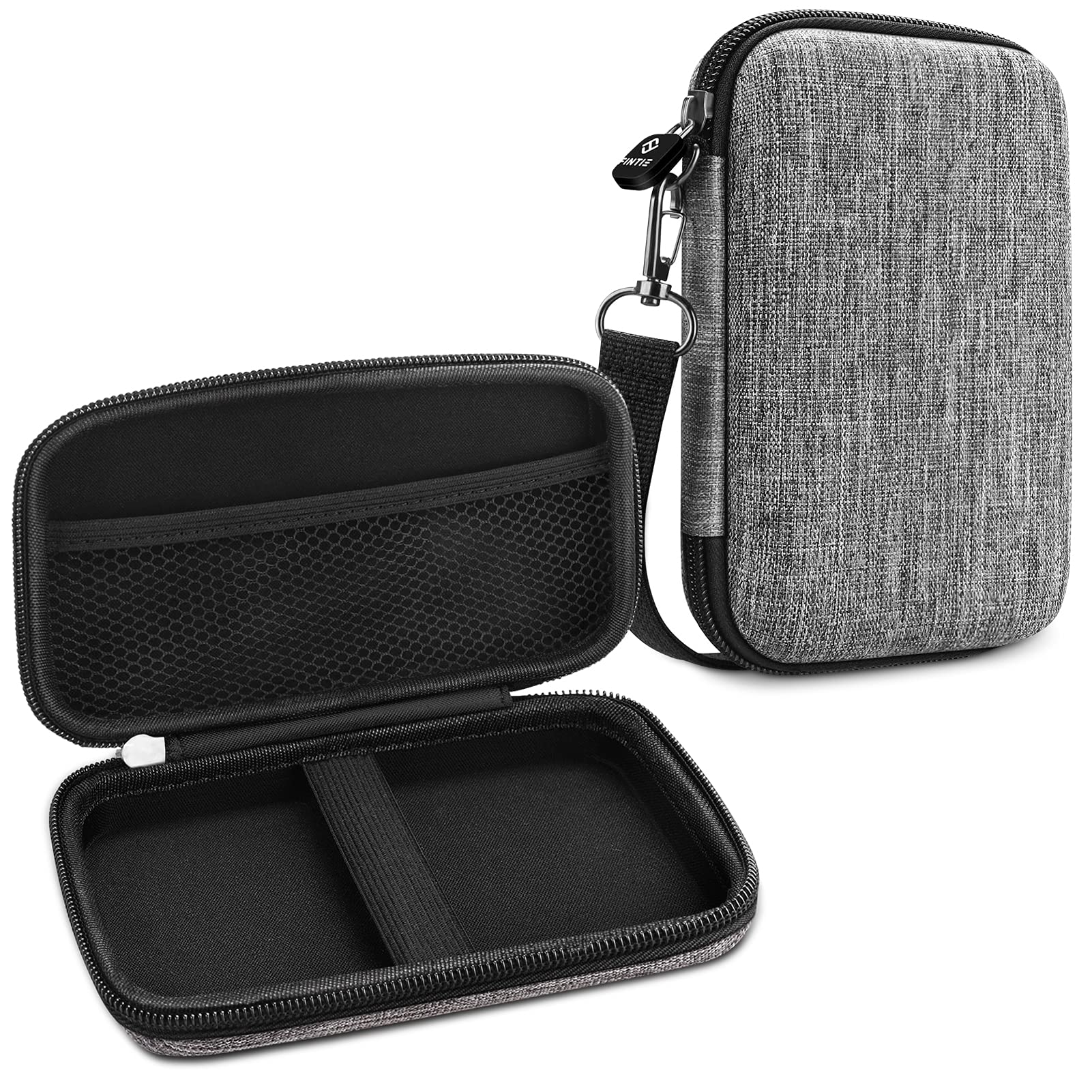 FINTIE Protective Case for HP Sprocket Plus, for Instax Mini Link, for Canon Zoemini Photo Printer - Hard EVA Shockproof Portable Carrying Bag Storage Pouch, Denim Gray