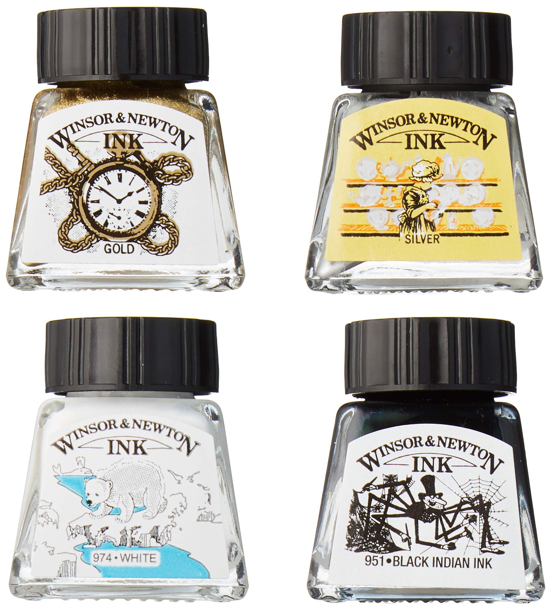 W&N DRAWING INK COLLECTION - SET OF 4 (B/W/M)
