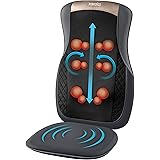 HoMedics Shiatsu Pro+ Massage Cushion - Cordless, Vibrating Massager with Heat & Programmed Controller