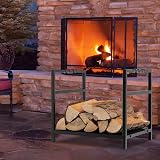 TANGZON Heavy Duty Steel Firewood Rack, Indoor Outdoor Log Holder 40x34x36cm view 7