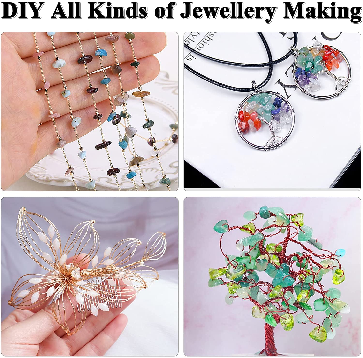 5 Packs Jewelry Pliers Set, Making Tools With Needle/Round/Chain/Bent/Zipper Pliers, Supplies Repair/Cut Kits for Crafting