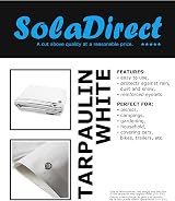 SolaDirect 4 x 6 m White Tarpaulin Heavy Duty Waterproof Tarp view 2