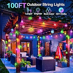 XURISEN 98FT Outdoor String Lights Patio LED G40