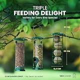 Green Haven 3-Pack Metal Bird Feeders Tube Dense Mesh Coarse Mesh view 3