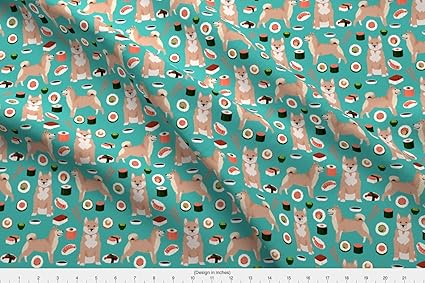 Amazoncom Spoonflower Shiba Fabric Shiba Shiba Inu Dog
