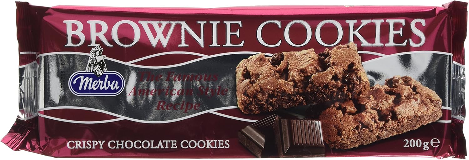 Merba Brownie Cookies 200 G Pack Of 20 Amazon Co Uk Grocery