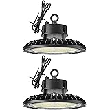 Sunco Lighting 2 Pack UFO LED High Bay, 150W, 600W HID Replacement, 21,000 LM, 5000K Daylight, IP65 Waterproof, Commercial Gr
