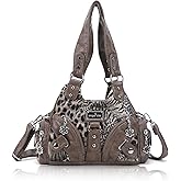 Angel Kiss Purses for Women Small Hobo Shoulder Bags Vagen Leather Multi-Pocket Tote Bag with Zipper