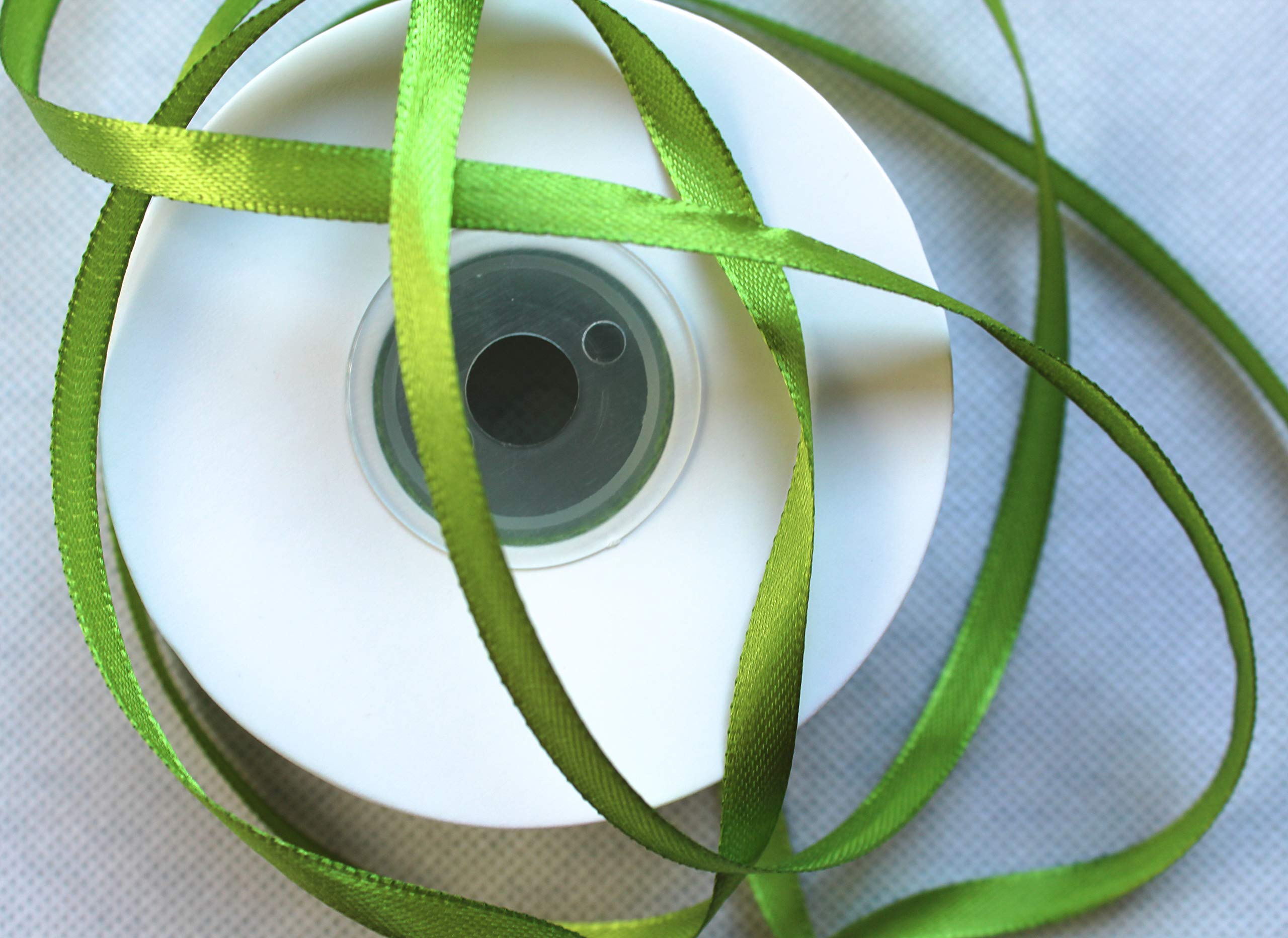 CaPiSo 50 m satin ribbon, 6 mm, decorative ribbon, Christmas ribbon, gift ribbon, decorative ribbon