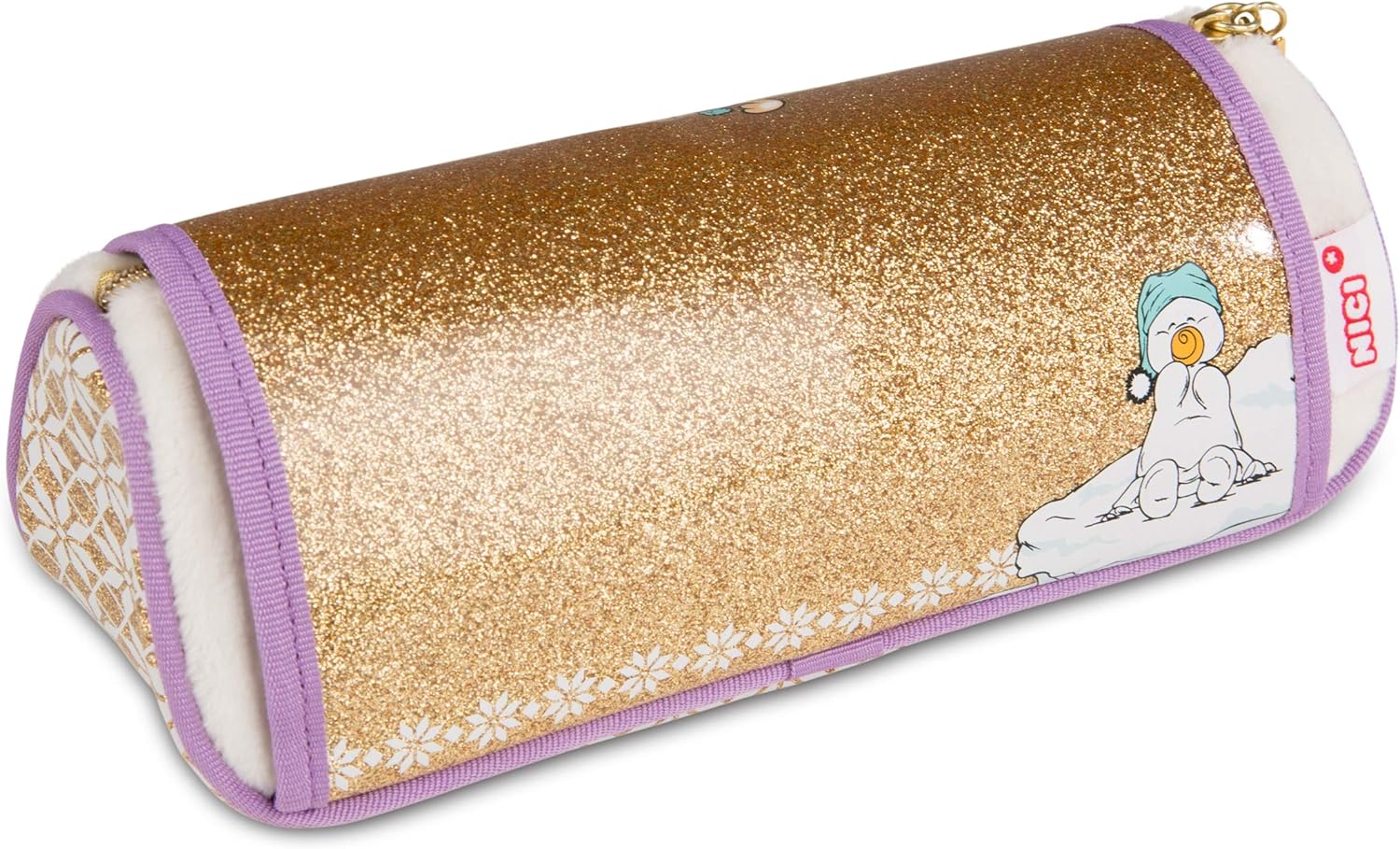 NICI Pencil pouch to roll Penguin Frizzy, 19x7x7cm, Gold - Image 3