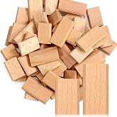 Kathfly 200 Pcs Tenons Compatible with Domino Insertion Dowel Block | Beechwood Loose Tenons, 2 Sizes for Joinery Systems, Bulk for Woodworking Furniture Splicing, Mortise Joints